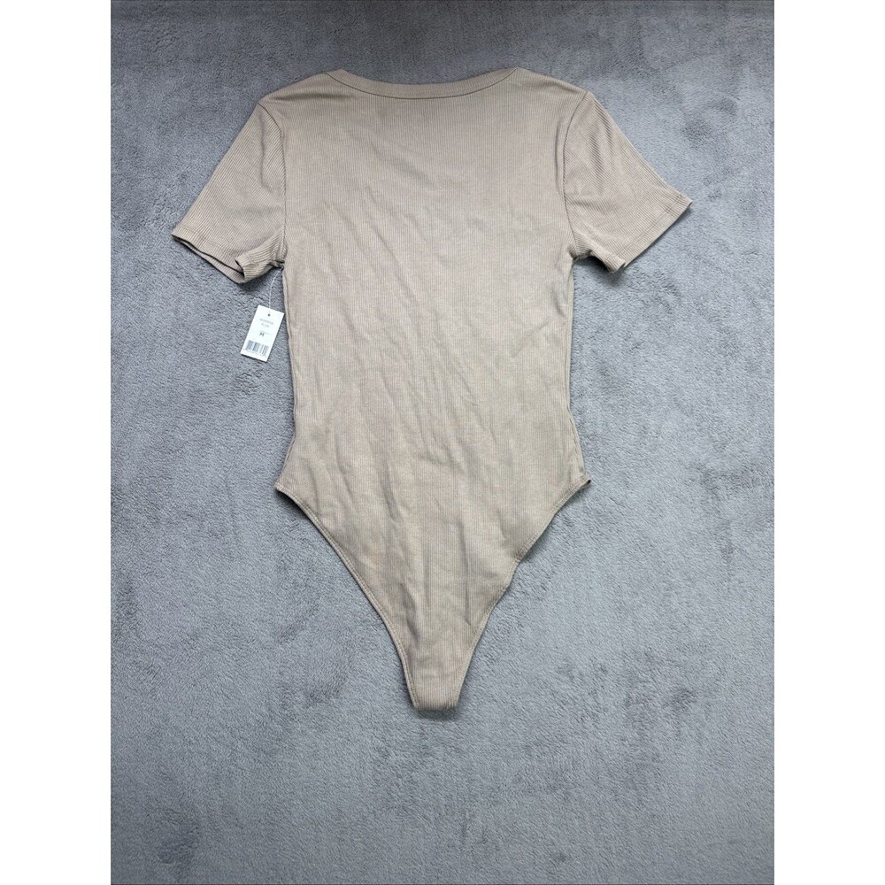 Women’s Ribbed Bodysuit NWT Brand DIP TAN/BROWN - Picture 5 of 8